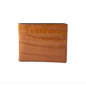Ví Cá Sấu Da Bụng Một Mặt Cam Sang trọng